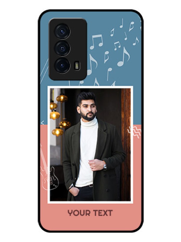Custom iQOO Z5 5G Photo Printing on Glass Case - with Color Musical Note Design