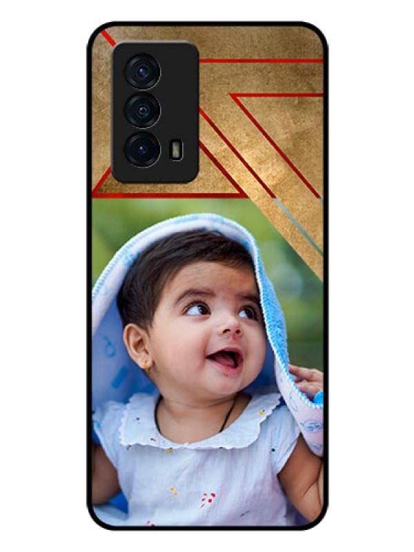Custom iQOO Z5 5G Personalized Glass Phone Case - Gradient Abstract Texture Design