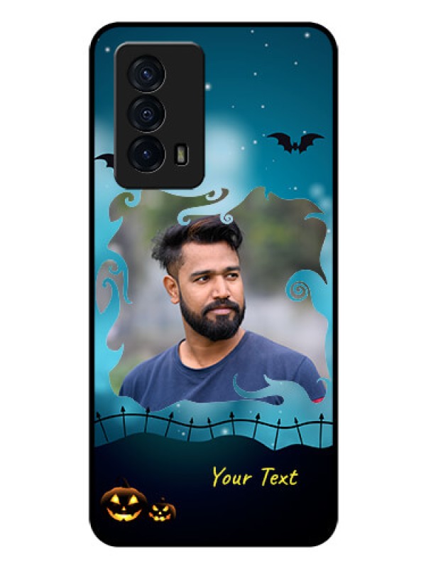 Custom iQOO Z5 5G Custom Glass Phone Case - Halloween frame design