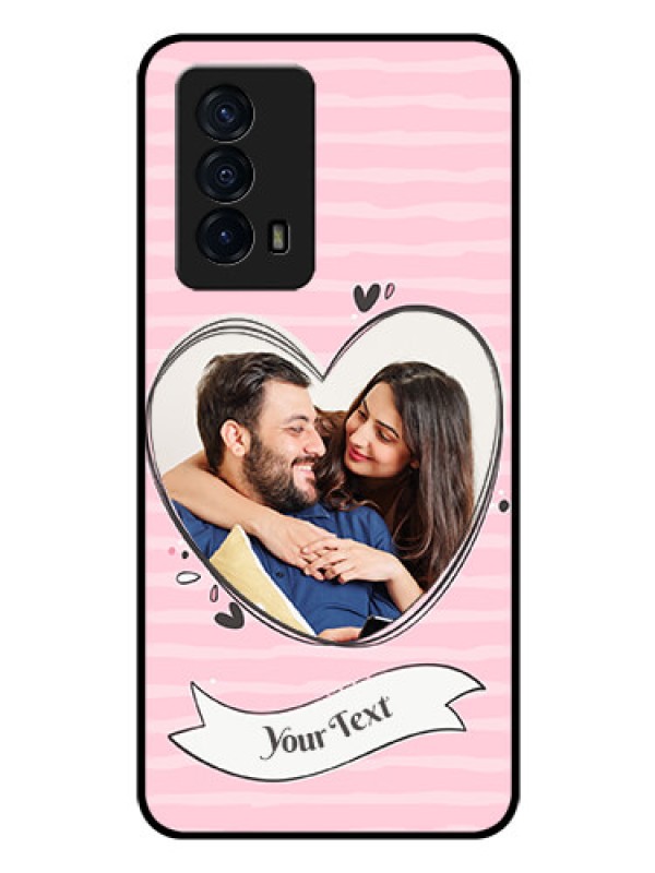 Custom iQOO Z5 5G Custom Glass Phone Case - Vintage Heart Design