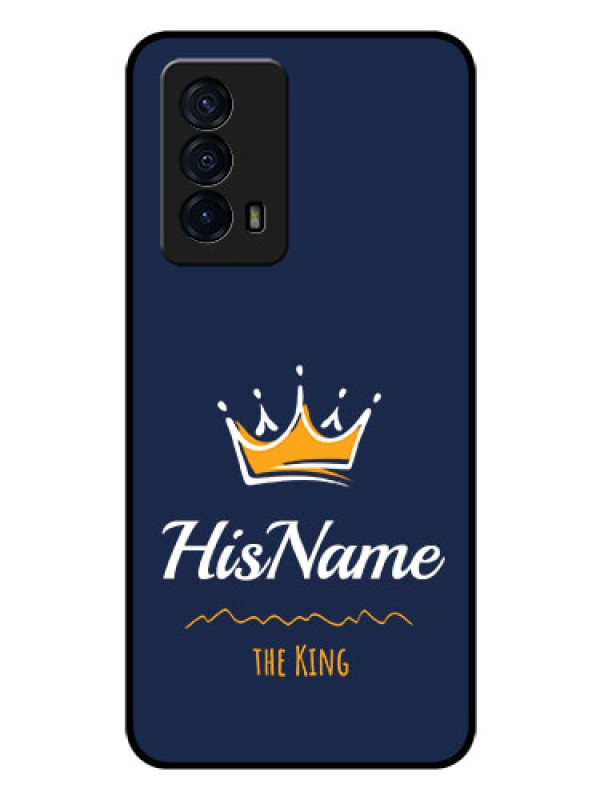 Custom iQOO Z5 5G Glass Phone Case King with Name