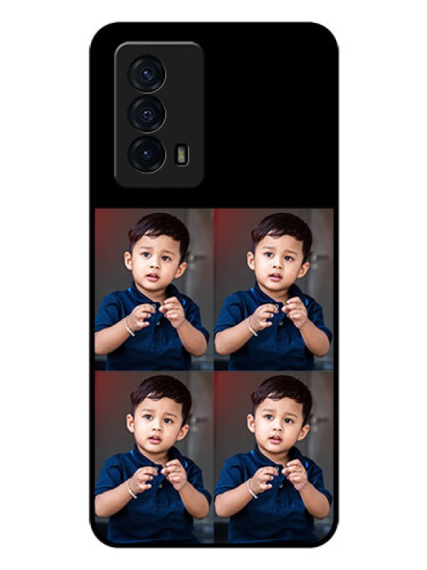 Custom iQOO Z5 5G 4 Image Holder on Glass Mobile Cover