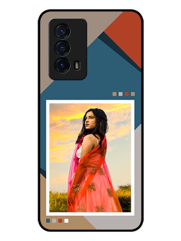 Custom iQOO Z5 5G Personalized Glass Phone Case - Retro color pallet Design