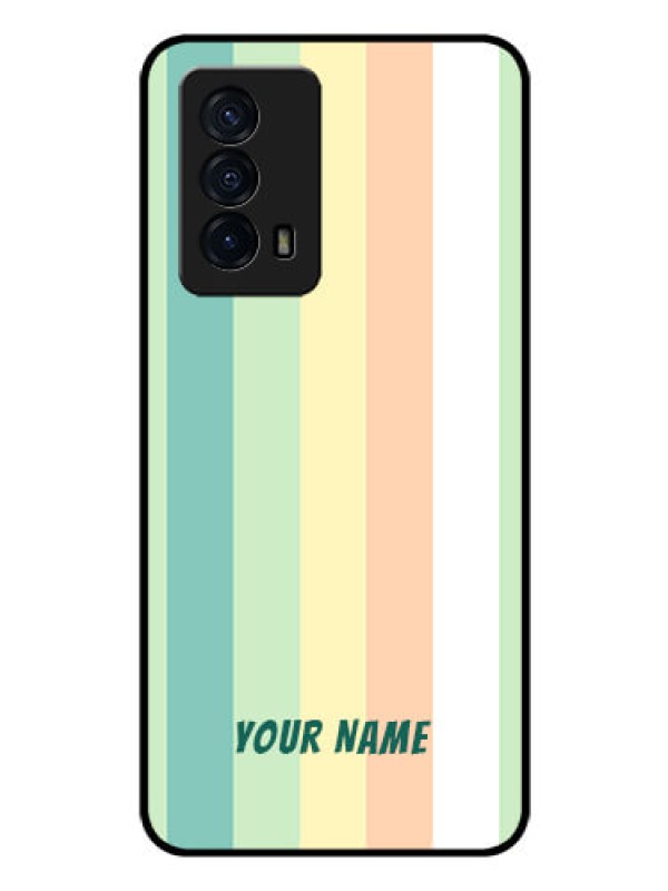 Custom iQOO Z5 5G Photo Printing on Glass Case - Multi-colour Stripes Design
