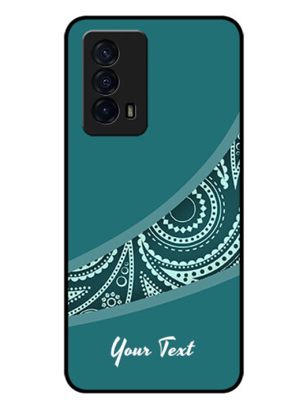 Custom iQOO Z5 5G Photo Printing on Glass Case - semi visible floral Design