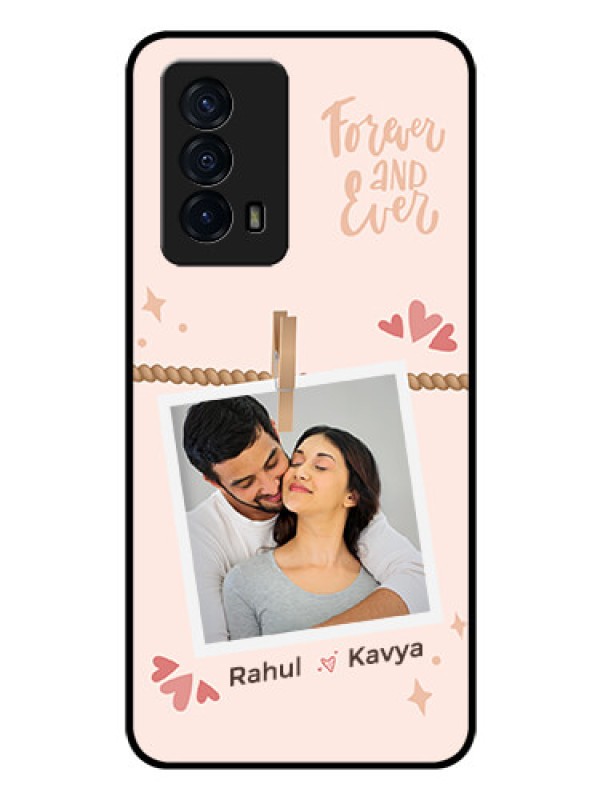 Custom iQOO Z5 5G Custom Glass Phone Case - Forever and ever love Design
