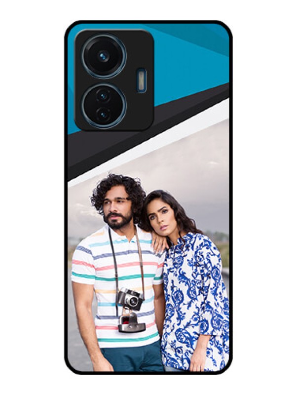 Custom iQOO Z6 44w Photo Printing on Glass Case - Simple Pattern Photo Upload Design