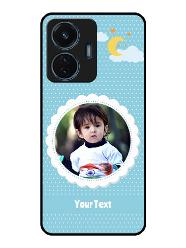 Custom iQOO Z6 44w Personalised Glass Phone Case - Violet Pattern Design