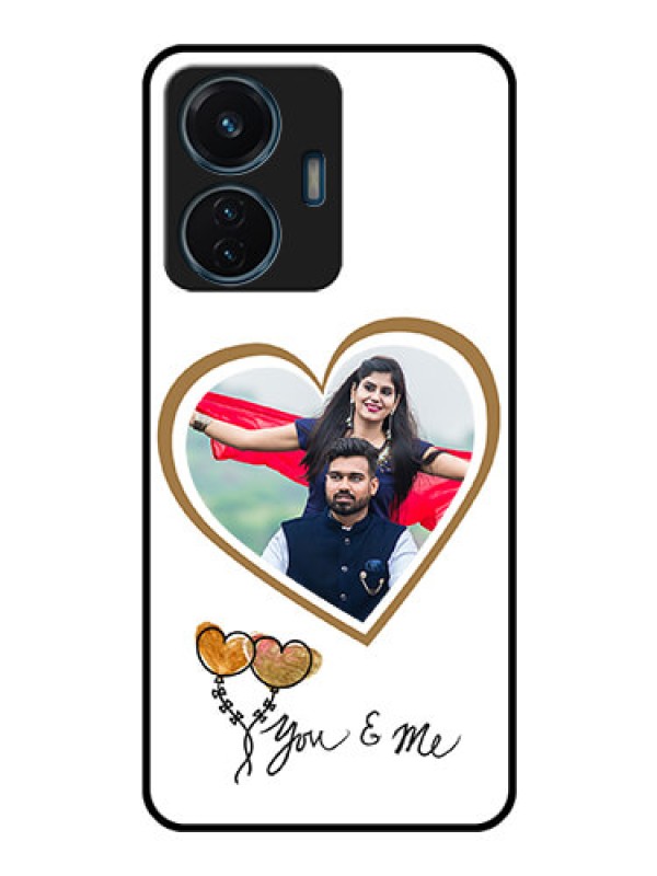 Custom iQOO Z6 44w Custom Glass Mobile Case - You & Me Design