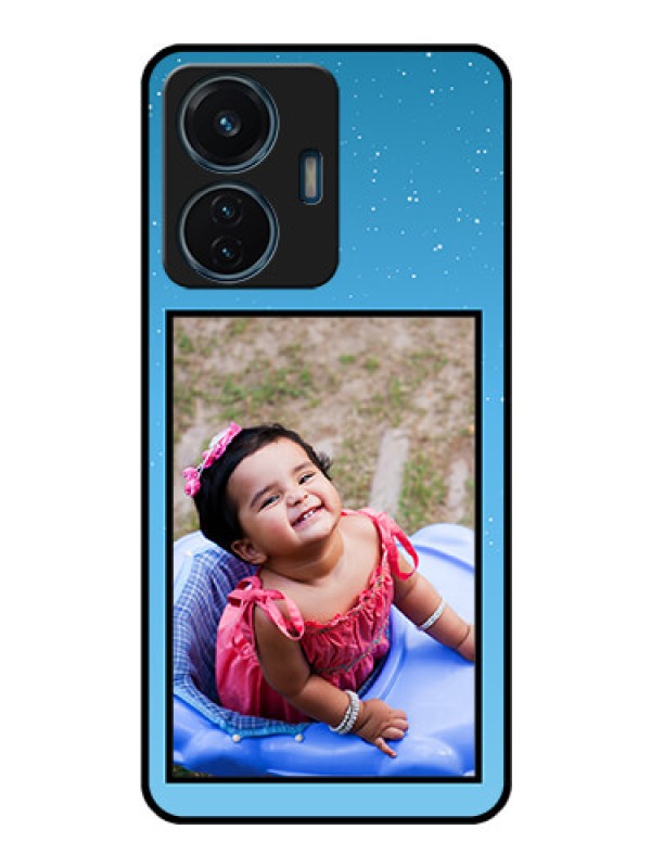 Custom iQOO Z6 44w Custom Glass Mobile Case - Wave Pattern Colorful Design