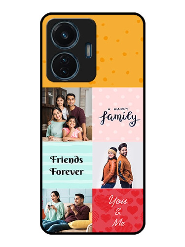 Custom iQOO Z6 44w Personalized Glass Phone Case - Images with Quotes Design