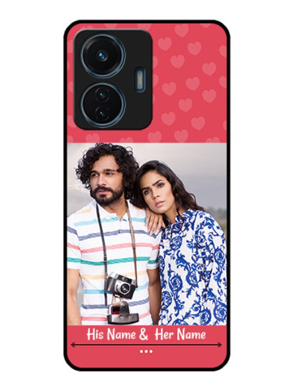 Custom iQOO Z6 44w Photo Printing on Glass Case - Simple Love Design