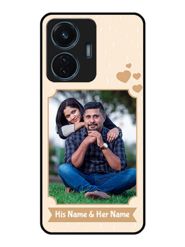 Custom iQOO Z6 44w Custom Glass Phone Case - with confetti love design