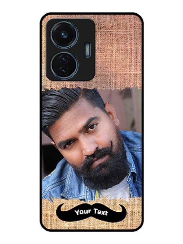 Custom iQOO Z6 44w Personalized Glass Phone Case - with Texture Design
