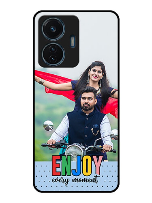 Custom iQOO Z6 44w Photo Printing on Glass Case - Enjoy Every Moment Design