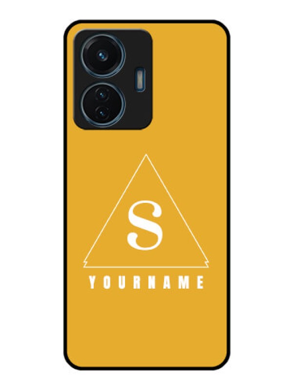 Custom iQOO Z6 44w Personalized Glass Phone Case - simple triangle Design