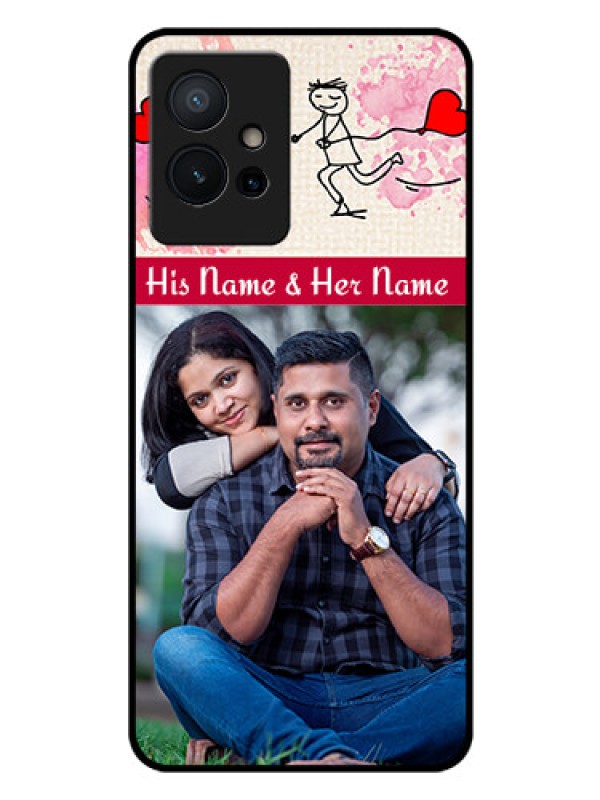 Custom iQOO Z6 5G Photo Printing on Glass Case - You and Me Case Design