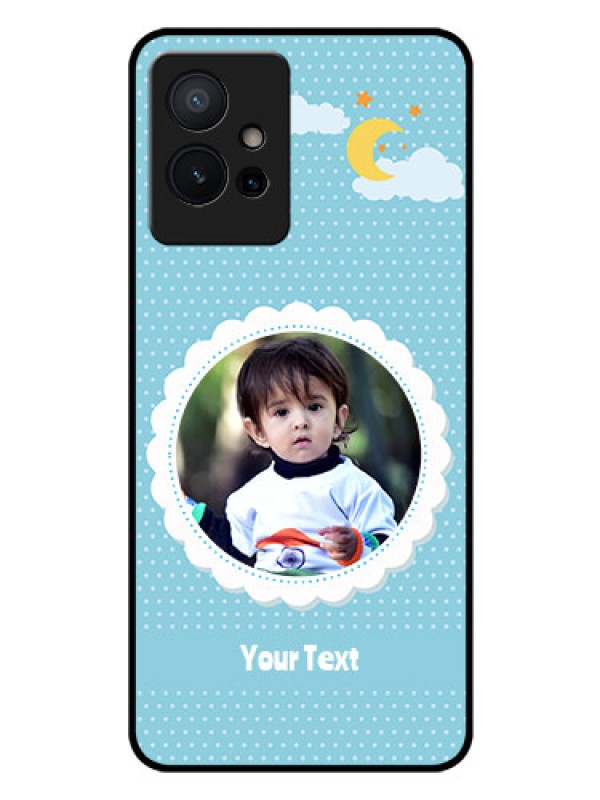 Custom iQOO Z6 5G Personalised Glass Phone Case - Violet Pattern Design