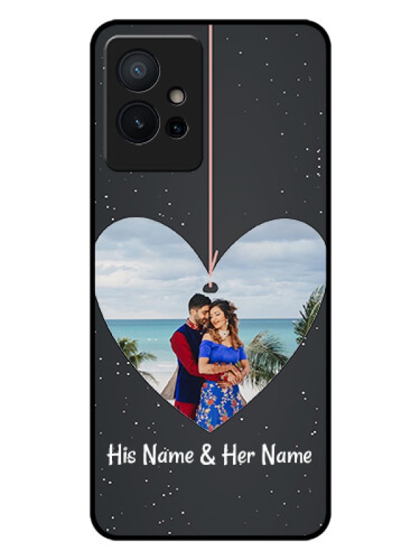 Custom iQOO Z6 5G Custom Glass Phone Case - Hanging Heart Design