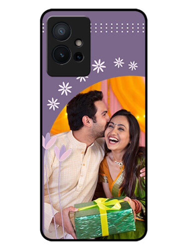 Custom iQOO Z6 5G Custom Glass Mobile Case - Lavender flowers design