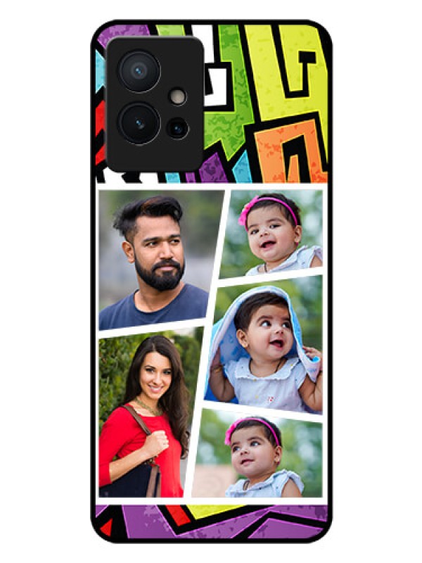 Custom iQOO Z6 5G Custom Glass Phone Case - Graffiti pattern Design