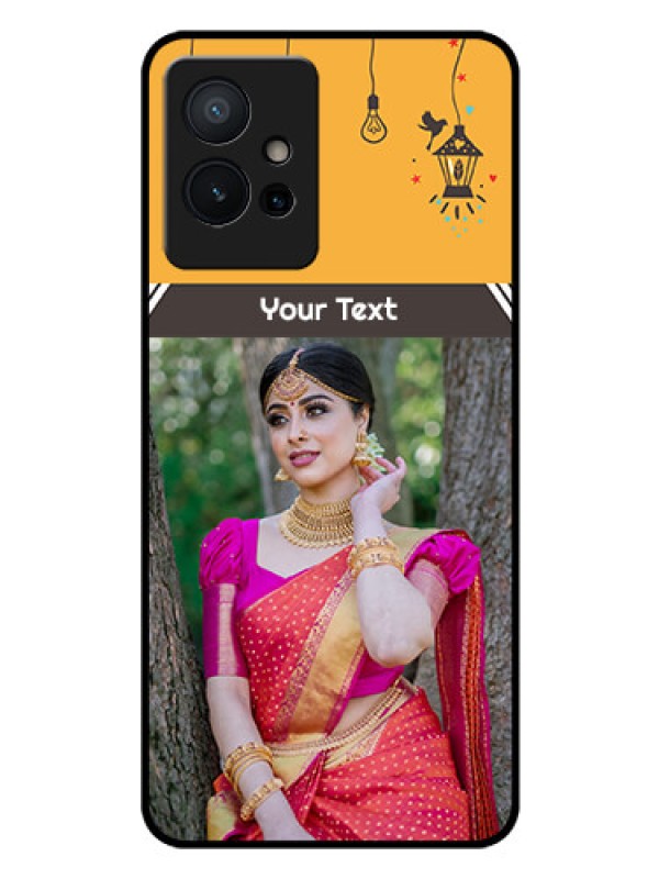 Custom iQOO Z6 5G Custom Glass Mobile Case - with Family Picture and Icons