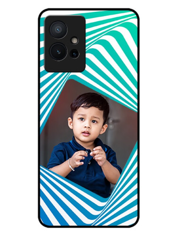 Custom iQOO Z6 5G Personalized Glass Phone Case - Abstract Spiral Design