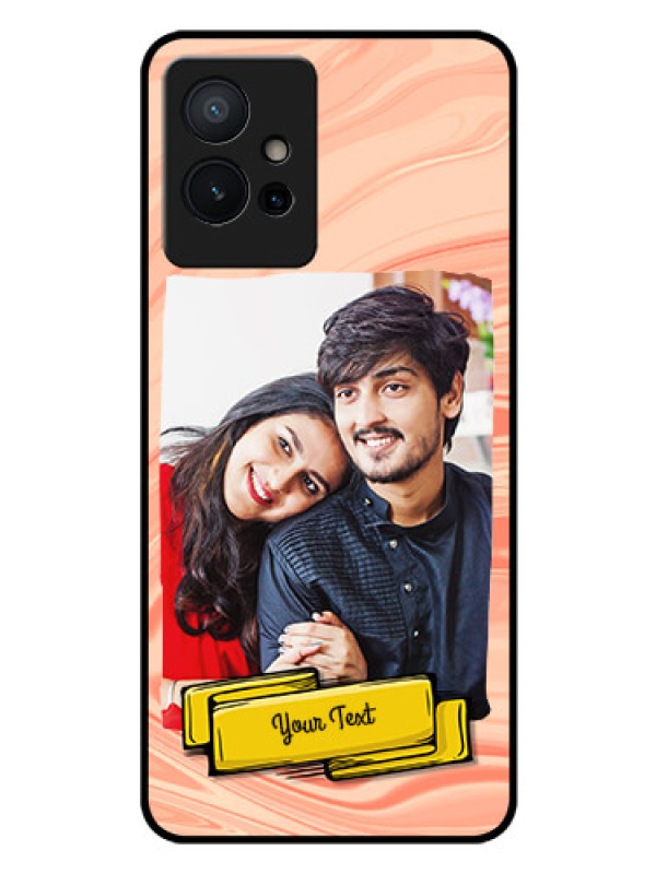 Custom iQOO Z6 5G Personalized Glass Phone Case - Marble Texture Design