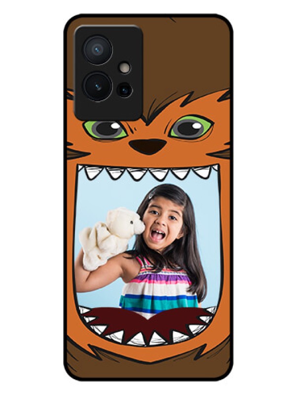 Custom iQOO Z6 5G Photo Printing on Glass Case - Owl Monster Back Case Design