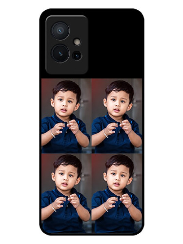 Custom iQOO Z6 5G 4 Image Holder on Glass Mobile Cover