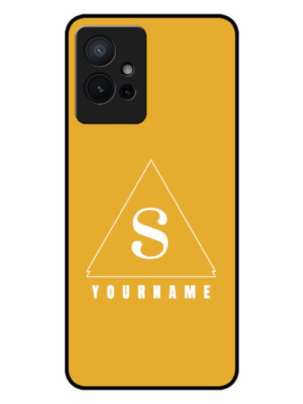 Custom iQOO Z6 5G Personalized Glass Phone Case - simple triangle Design
