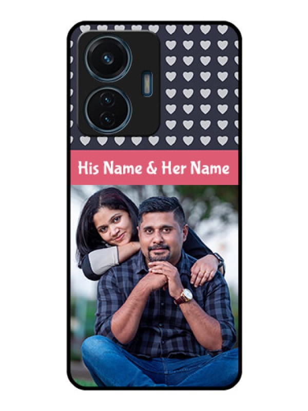 Custom iQOO Z6 Lite 5G Custom Glass Mobile Case - Love Symbols Design
