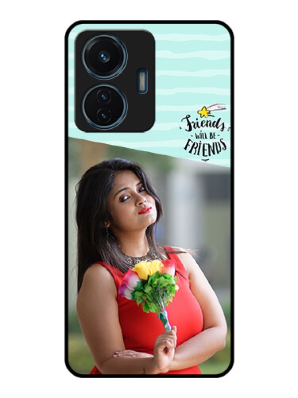 Custom iQOO Z6 Lite 5G Custom Glass Phone Case - Friends Picture Icon Design