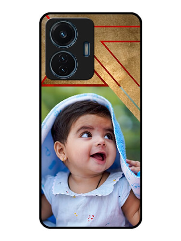 Custom iQOO Z6 Lite 5G Personalized Glass Phone Case - Gradient Abstract Texture Design