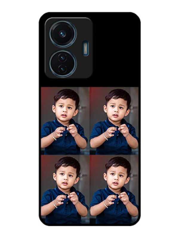 Custom iQOO Z6 Lite 5G 4 Image Holder on Glass Mobile Cover