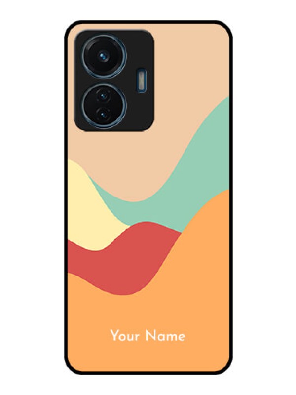 Custom iQOO Z6 Lite 5G Personalized Glass Phone Case - Ocean Waves Multi-colour Design