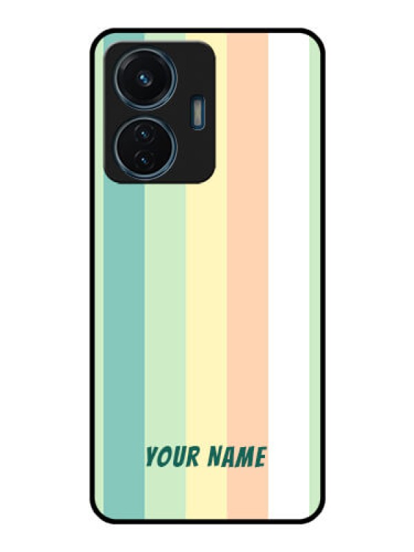 Custom iQOO Z6 Lite 5G Photo Printing on Glass Case - Multi-colour Stripes Design