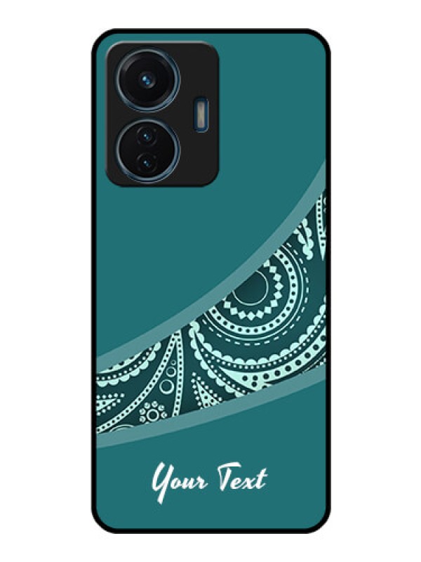 Custom iQOO Z6 Lite 5G Photo Printing on Glass Case - semi visible floral Design