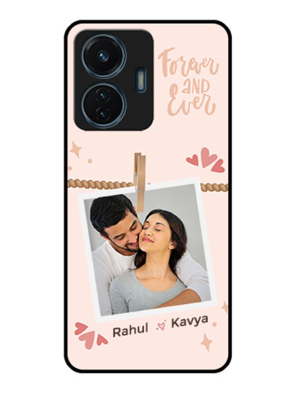 Custom iQOO Z6 Lite 5G Custom Glass Phone Case - Forever and ever love Design