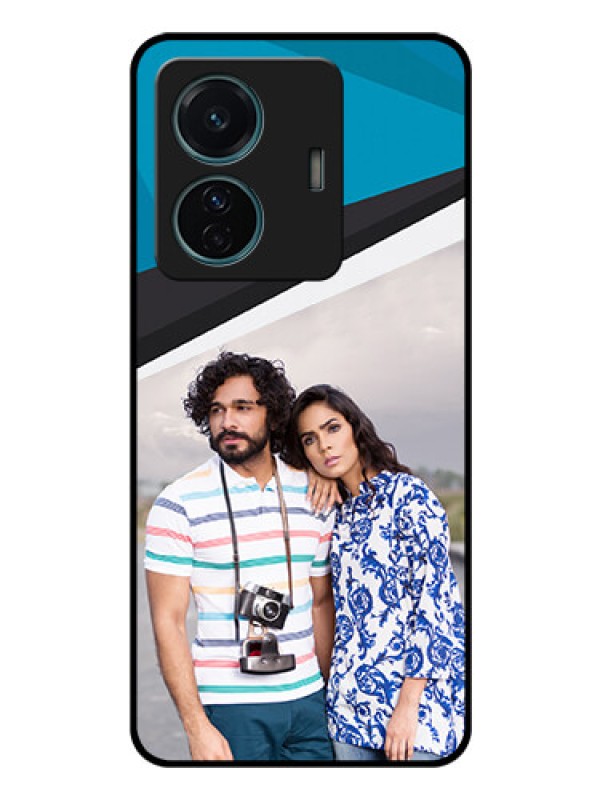 Custom iQOO Z6 Pro 5G Photo Printing on Glass Case - Simple Pattern Photo Upload Design