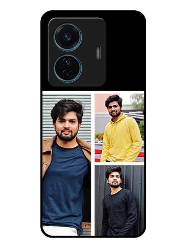 Custom iQOO Z6 Pro 5G Photo Printing on Glass Case - Upload Multiple Picture Design
