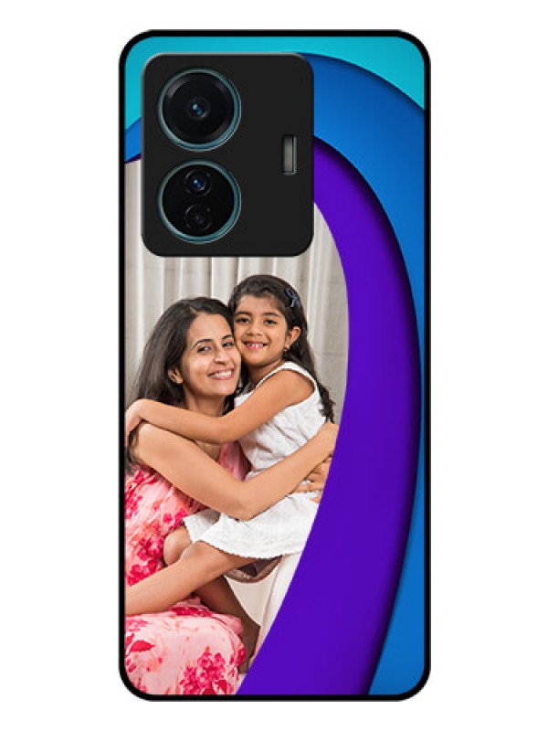 Custom iQOO Z6 Pro 5G Photo Printing on Glass Case - Simple Pattern Design