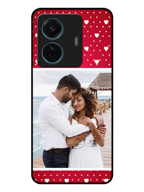Custom iQOO Z6 Pro 5G Photo Printing on Glass Case - Hearts Mobile Case Design