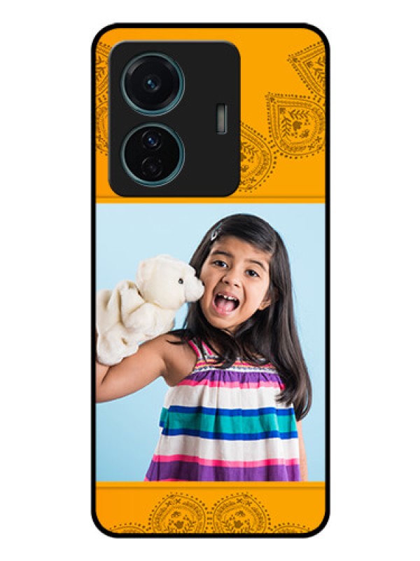 Custom iQOO Z6 Pro 5G Personalized Glass Phone Case - Photo Wedding Design