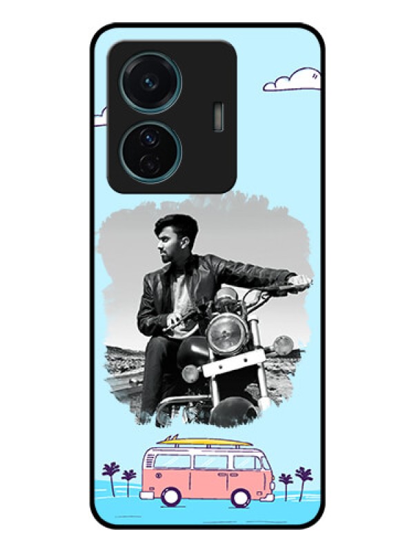 Custom iQOO Z6 Pro 5G Photo Printing on Glass Case - Travel & Adventure Design