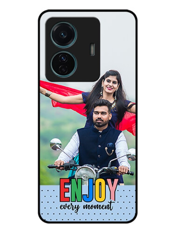 Custom iQOO Z6 Pro 5G Photo Printing on Glass Case - Enjoy Every Moment Design