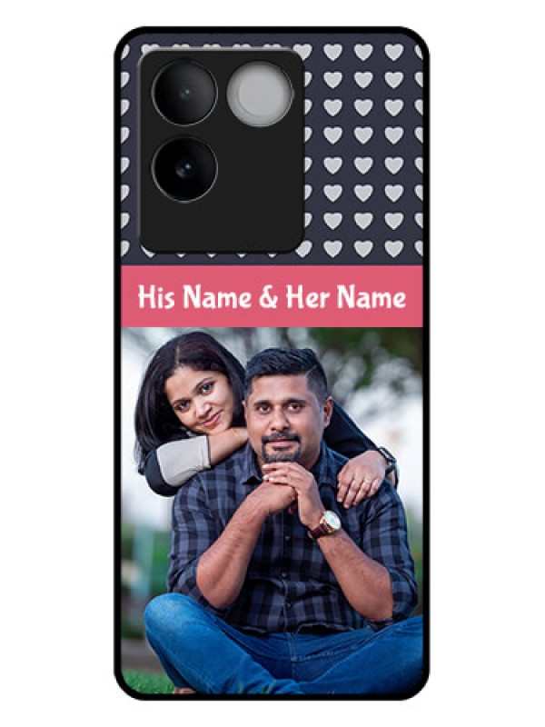 Custom iQOO Z7 Pro 5G Custom Glass Phone Case - Love Symbols Design