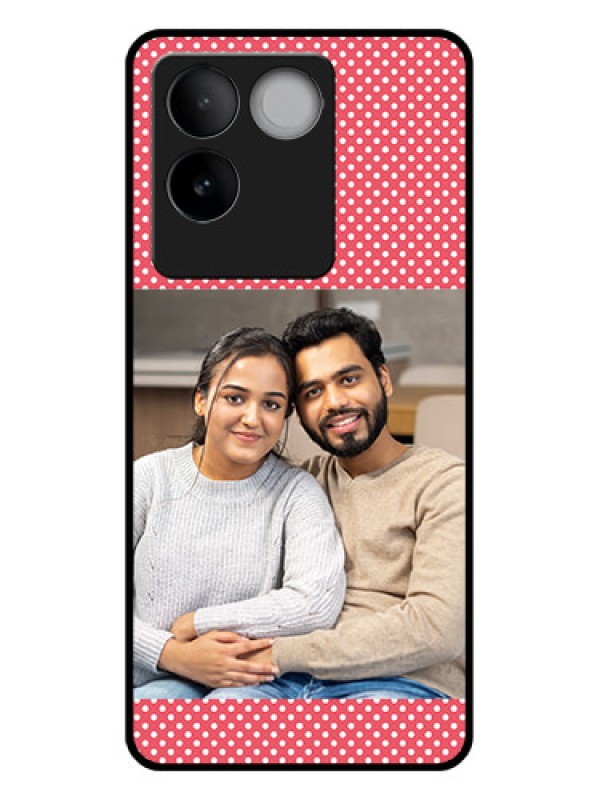 Custom iQOO Z7 Pro 5G Custom Glass Phone Case - White Dotted Design
