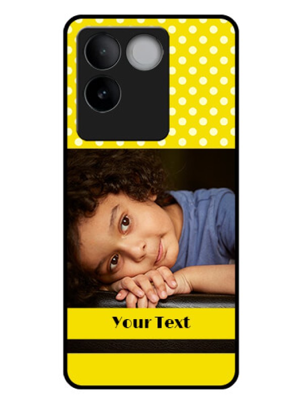 Custom iQOO Z7 Pro 5G Custom Glass Phone Case - Bright Yellow Case Design