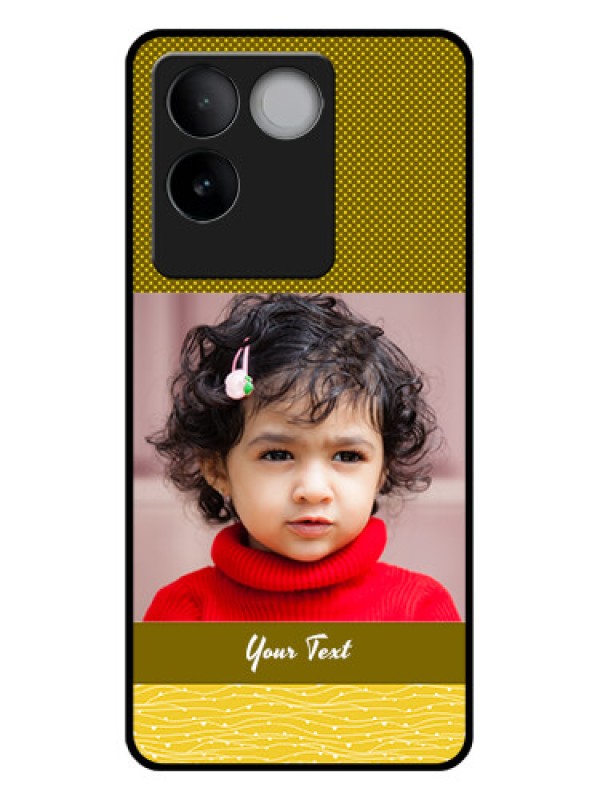 Custom iQOO Z7 Pro 5G Custom Glass Phone Case - Simple Green Color Design